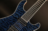 Mayones Regius 7 String Electric Guitar Trans Blueburst Bare Knuckle Pickups