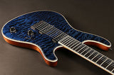 Mayones Regius 7 String Electric Guitar Trans Blueburst Bare Knuckle Pickups