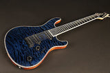 Mayones Regius 7 String Electric Guitar Trans Blueburst Bare Knuckle Pickups